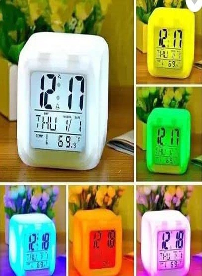 KADIO Plastic Digital White Clock, Pack of One?, 20W x 5H Centimeters - Image 3